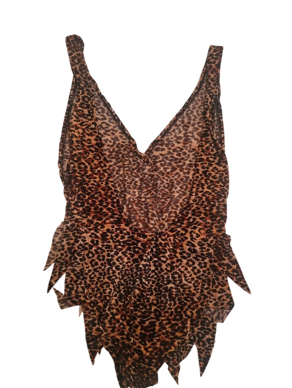Womans Leopard Print One-Piece Swimsuit - Brown/Black